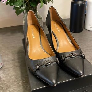 Coach pumps with pewter hardware 9.5B womens